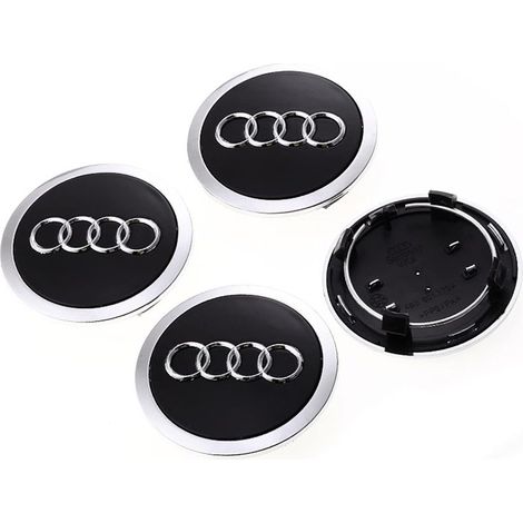 4 parti di Auto Cache Mozzi per Audi 69MM coperchio Mozzo in Alluminio+copertura in ABS Ruota Centrale ABS Accessori Auto (1/5)