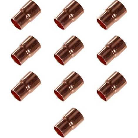 Lot de 10 réductions Cuivre NF Femelle Femelle Ø18-16 (1/2)