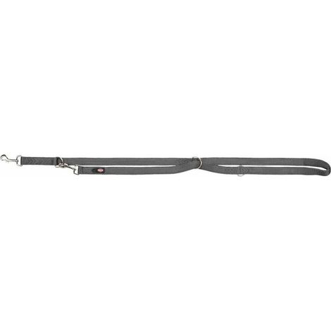Premium guinzaglio addestramento doppio: XS-S: 2m/15mm grigio (1/4)