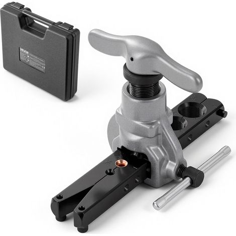 VEVOR Abocardador Tubo, Herramienta de Abocardado HVAC 4,76 a 19,05 mm, 45 Grados Cono Excentrico, Kit para Tubos de Cobre y Aluminio sin Cortatubos para Reparación de Aire Acondicionado Refrigeración