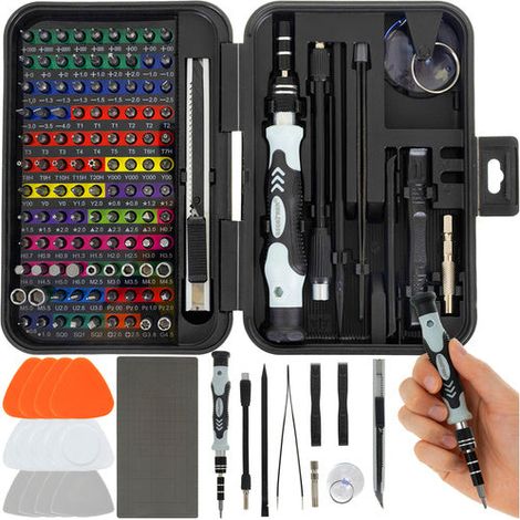 Set di cacciaviti di precisione 133 pezzi punte crv
