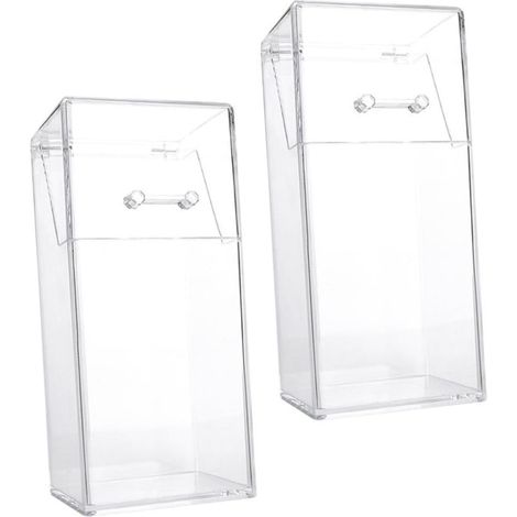 2pièces Boîte Transparente de Rangement pour Cosmétiques Contenant de Stockage pour Pinceaux de Maquillage et Petits Objets (1/5)
