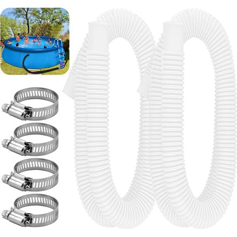Tuyau Piscine 32mm, 2Pcs Tuyau Pompe Piscine, Tuyau pour Piscine Hors Sol, 150cm/59in Tuyau de Rechange pour Piscine, Tuyau pour Pompe de Piscine, Accessoires Piscine Hors Sol (1/5)