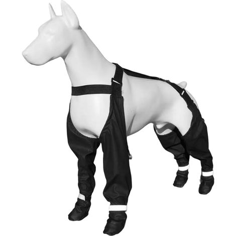 4 bottes imperméables pour chien, chaussures anti-salissures ajustables en polyester, pour chiens de petite et moyenne taille, idéales pour promenades en extérieur (1/5)