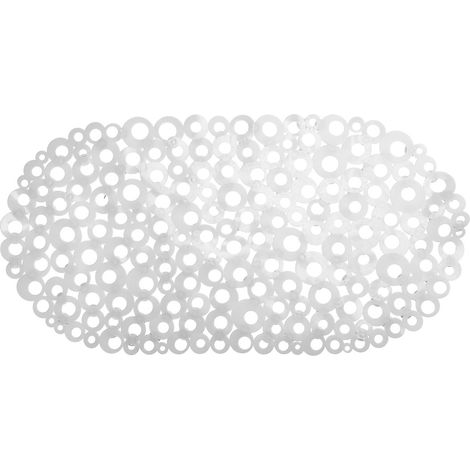 Anillo antideslizante para alfombrilla de baño de 69 x 38 cm con ventosas, color gris transparente. (1/3)