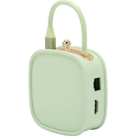 Station d'accueil USB-C 10 en 1, charge rapide PD, ports 4K HD et RJ45, hub USB-C haute vitesse pour ordinateur portable, bureau et voyage, couleur verte. (1/5)