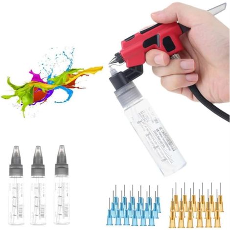 PT AB Aérographe à changement de couleur rapide sans lavage avec support de marquage pour modèles, outils de peinture, loisirs, bricolage, outils de bricolage (1/5)