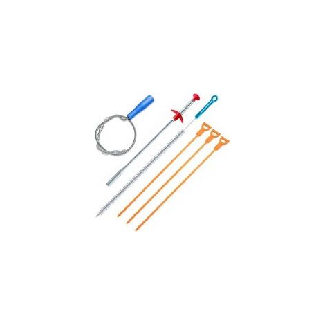 Abflussreinigungsspiralen, 6er-Set Reinigungsbürsten für Spülbecken und Überläufe, Ikodm (1/4)
