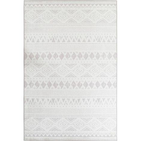 Tapis moderne gris polyester ikat élégant et chic - Gris ikat élégant et moderne (1/4)
