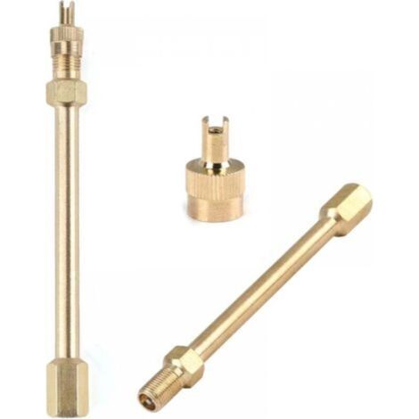 2pcs 14 cm Non-Return Valve Extension with Remover - Core - Air Tire Valve Extension - Valve Extension for Tires of Cars, Scooters, Trucks, Bicycles (1/5)