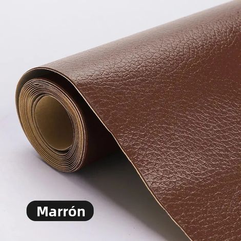 Ruban adhésif de réparation pour cuir (marron 50 x 50 cm) - Réparation facile et rapide à domicile pour canapés, sièges et chaises (1/5)