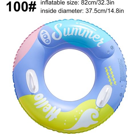 Bouée gonflable, 1 unité, structure épaisse, colorée, pour adultes, pour la baignade estivale.-AquaForge (1/5)