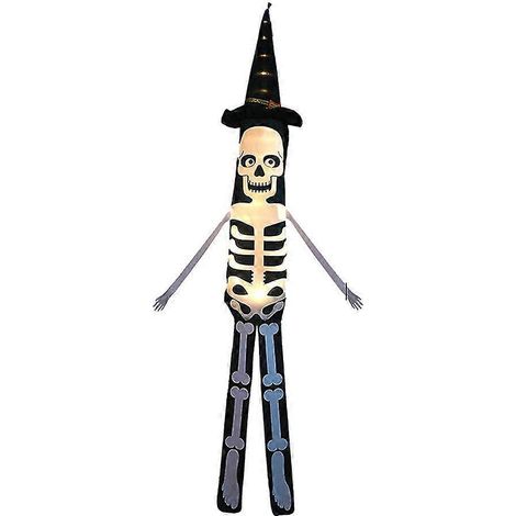 Decoración de manga de viento con calaveras para Halloween, luces decorativas de Halloween, faroles con calaveras y esqueletos. (1/5)