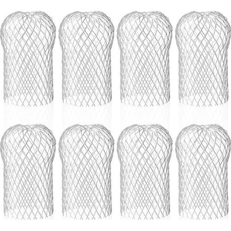 LYERCW - Lot de 8 Crapaudine de Gouttière en Aluminium, Filtres de Gouttière Flexible et Durable pour Maison Avant-toit Tuyau de Descente contre les Feuilles (1/4)