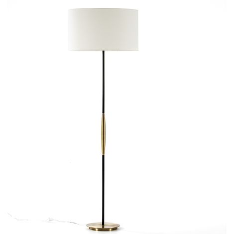 Lampara De Pie 24X24X140 Metal Dorado/Negro Sin Pantalla (1/3)