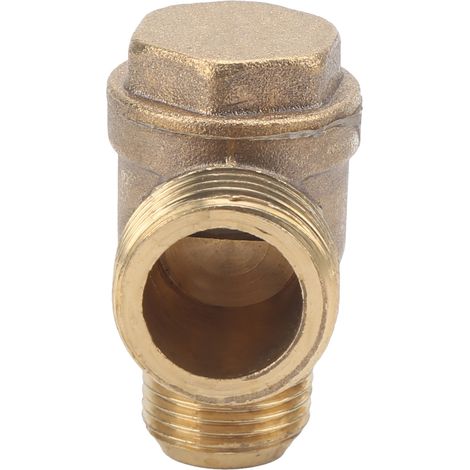Clapet anti-retour en laiton à 2 voies pour compresseurs d'air, raccords filetés 1/2 x 3/8 (1/5)