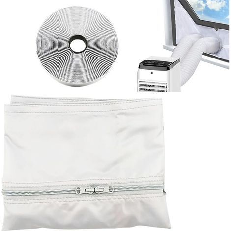 Kit D'Étanchéité Pour Fenêtre De Climatiseur Portable, Kit D'installation De Climatiseur Portable, Accessoire De Ventilation D'Échappement D'Appareil Sans Perçage Pour Voyage (1/5)