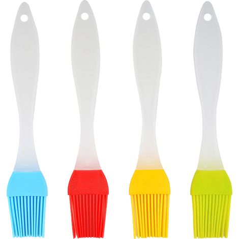 4 brosses en silicone pour barbecue, 4 brosses de cuisson de couleurs différentes, brosses de cuisine, brosses pour barbecue au charbon de bois, barbecue à gaz, barbecue électrique