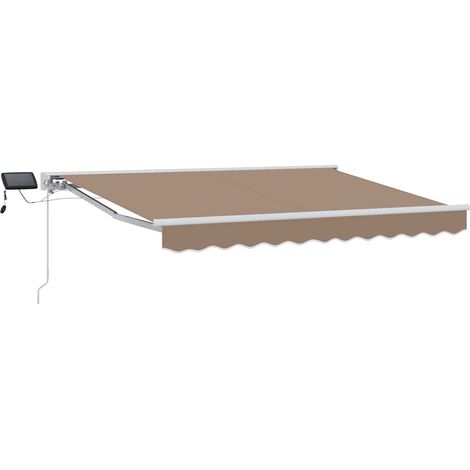 Maison Exclusive - Cornice per Tenda Manuale con LED Tortora 3,5 x 2 m (1/5)