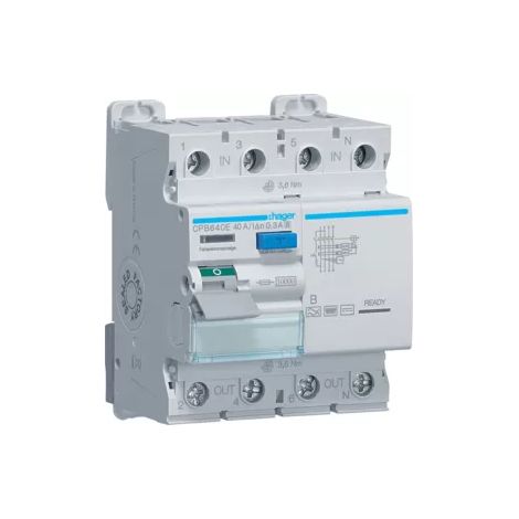 Hager FI-SCH. 3/N 10KA 40A 300MA B/S (CPB640E) (1/2)