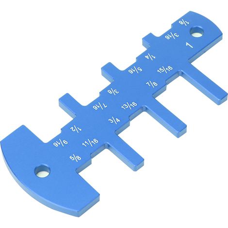 Tiefenmesser für Holzbearbeitung, britisches System, Heimwerkerwerkzeug für Oberfräse und Tischkreissäge, blau (1/5)