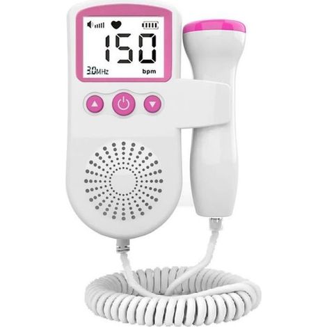Doppler Fœtal - Doppler 3,0 MHz - Nouvelle Version - Rose