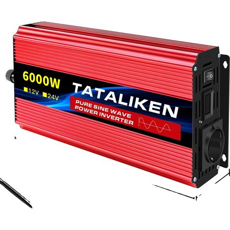Onduleur à onde sinusoïdale pure, haute efficacité, design compact, 12V 6000W 220V (1/2)