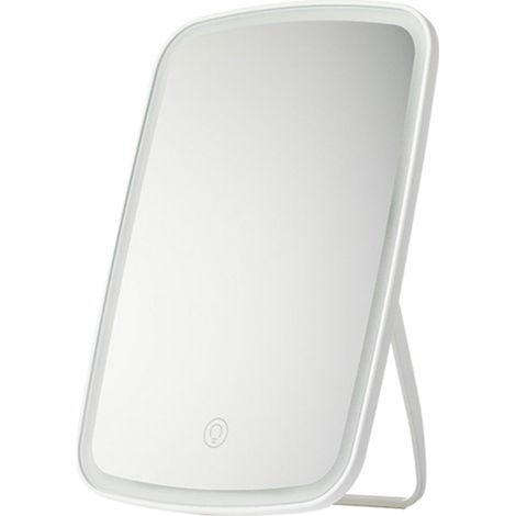 Miroir de maquillage intelligent portable à LED pour femme, avec lampe, pour dortoir, miroir de table pliable (1/5)