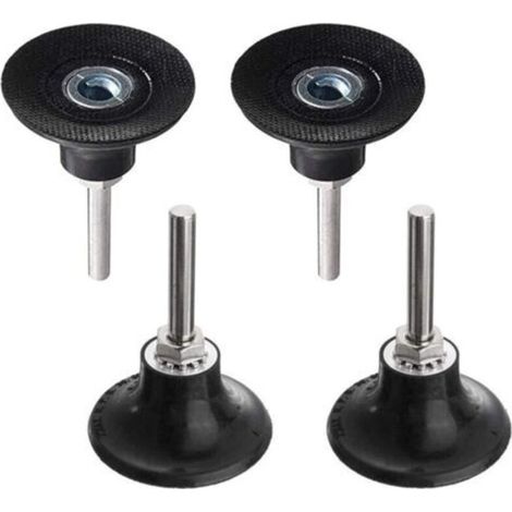 4Pcs Plateaux de Polissage 50mm Disc Pad Support de Disque Abrasif de Ponçage Mandrin Polissage avec Tige de 1/4 '' Porte-Disque Rondes à Verrouillage Changement Rapide pour Outil Rotatif (1/5)