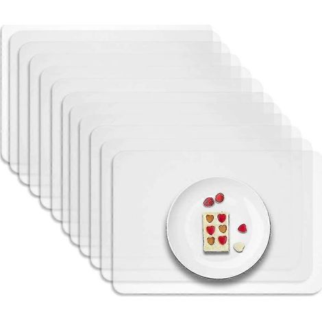 Lot de 12 sets de table transparents et lavables, adaptés à la cuisine (1/5)