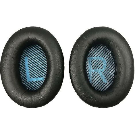 Black Ear Cushion Set for Bose QuietComfort 35 QC35 Headphones (Replacement Parts) (1/5)