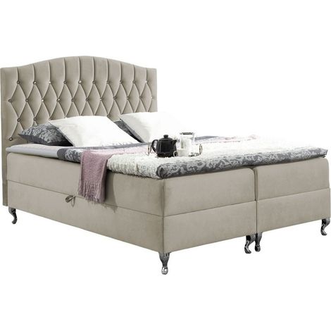Lit boxspring Urbs, Paros 2, Double, Continental, 160x200, Tissu, Disponible, 162x207x138cm (1/5)