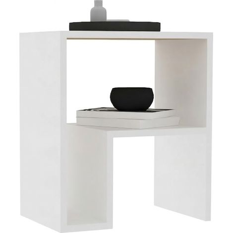 Couchtisch Vocca, ein Fach, rechteckig, Platte aus hochwertigem Holz, 45x30x52h cm, Weiß