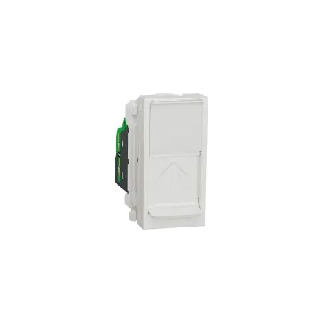 prise rj45 - 1 module - cat6 - ftp - blanc - schneider electric nu344718 (1/5)