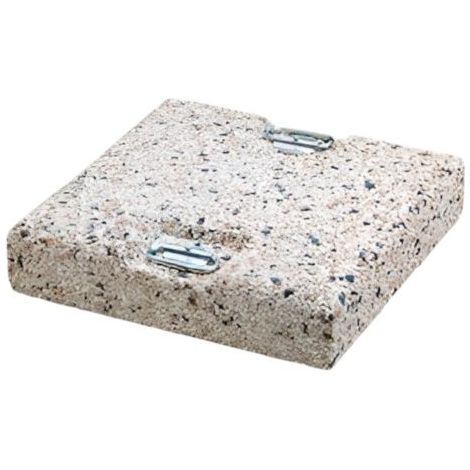 BASE PER OMBRELLONE DA GIARDINO IN GHIAIA 50X50XH11 CM 60 KG CON MANICI (40015)