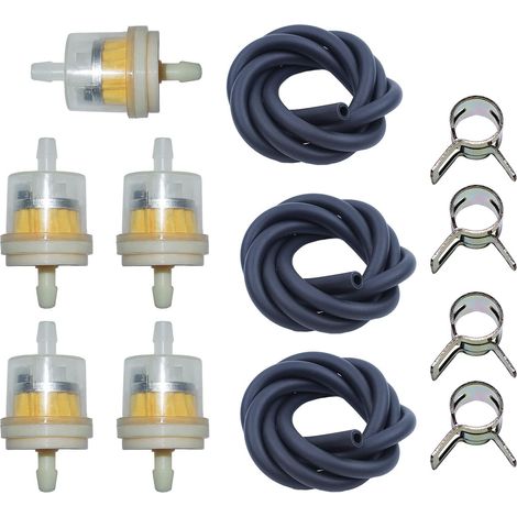 Filtre de ligne de carburant, tuyau à essence pour Honda GX120 GX160 GX200 GX240, pièces de coupe-herbe, filtre à carburant, ligne de carburant, pince de ligne de carburant (1/5)
