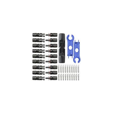 10 paires de connecteurs solaires avec 2 outils, prise solaire mâle femelle IP67 étanche, PV connecteur compatible avec câble solaire 6mm² 4mm²