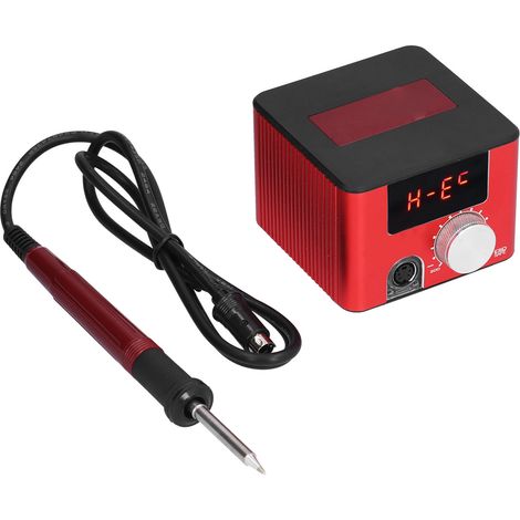 Kit de soudage complet avec fer à souder, température réglable et affichage numérique, pour le bricolage (prise AC100-240VEU). (1/5)