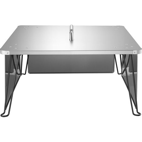 Pare-soleil pour foyer,645x645x370 mm,couvercle de brûleur extérieur en acier inoxydable,camping,4 pieds pliables et poignée de transport (1/5)