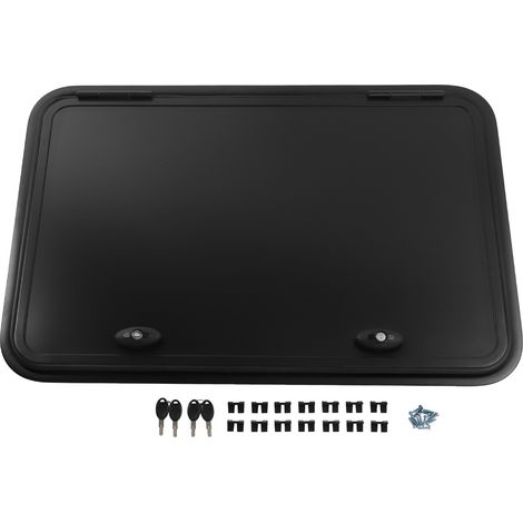 Porte de bagage de camping-car 61 x 91,4 cm, porte d'accès de camping-car avec clés, fenêtre en alliage d'aluminium pour camion, remorque de voyage, noir (1/5)
