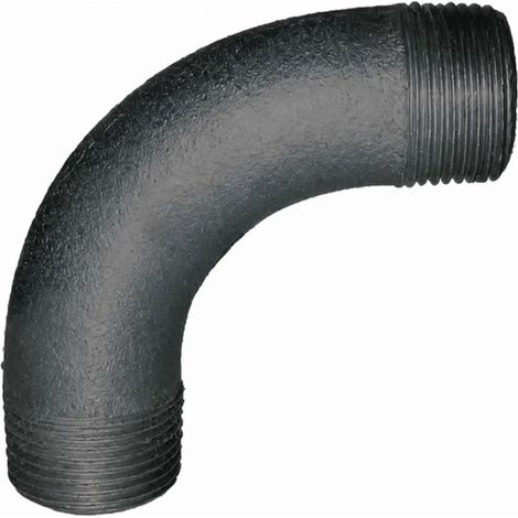 90°-Bogen mit großem Radius 50x60, doppeltes Männchen schwarz