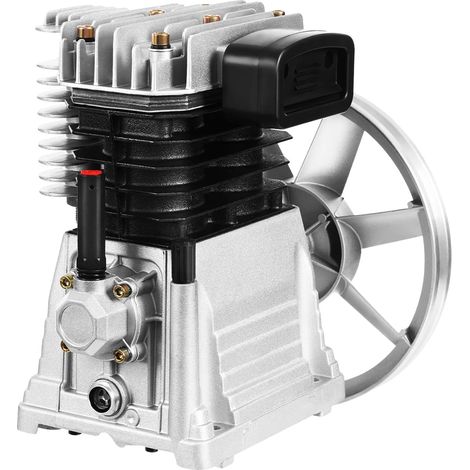 Tête de pompe de compresseur d'air, puissance de 3CV, capacité de 66Gal/min, Argent (1/2)