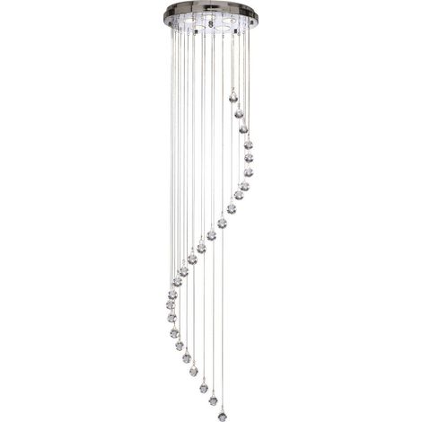 Suspension Hallway chrome – Métal – Hauteur 120cm – Finition brillante – Pour éclairage intérieur moderne – Searchlight (1/3)