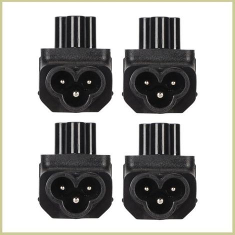 Cocosity IEC320 C6 à IEC320 C5 Power Adapter 4 Pièces IEC320 C6 à IEC320 C5 Puissance A Plug and Play C6 à informatique adaptateur (1/5)