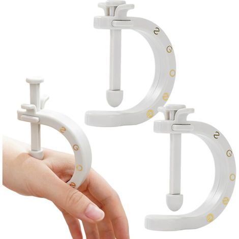 Clips d'acupuncture (lot de 2) – Clips pour le soulagement des migraines – Outils d'acupression compacts – Gris clair (1/5)