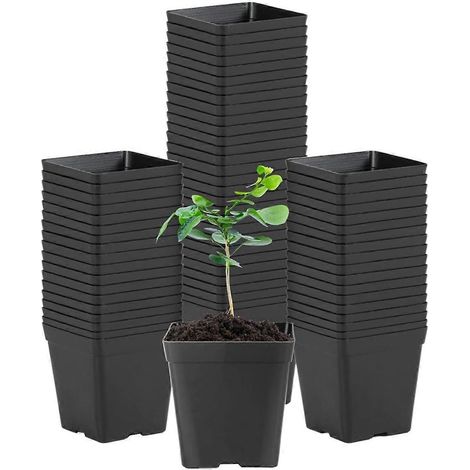 Pots de semis carrés en plastique souple -- (1/5)