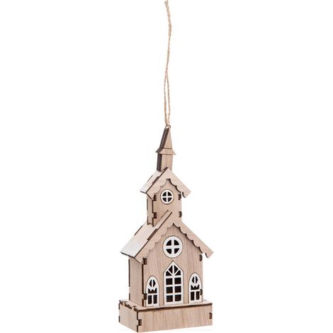 Weihnachtsmotiv 3D-Kirche aus Holz - Feeric lights & christmas
