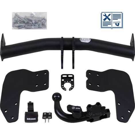 Attelage - Ford TRANSIT CUSTOM V362 Camionnette - 12/15-12/99 - rotule démontable - Brink - Faisceau universel 7 broches (1/2)