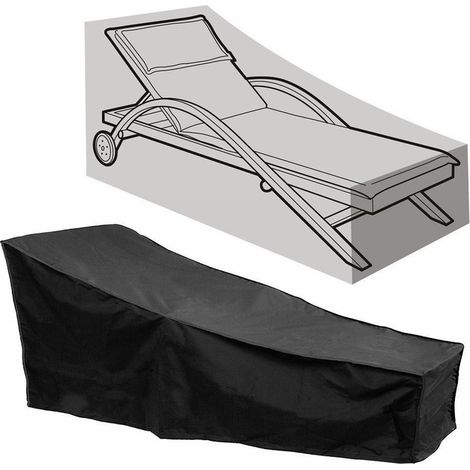 Housse de protection anti-poussière pour Chaise Longue, pare-soleil en Polyester, étanche, pour meubles d'extérieur, balcon, jardin (1/5)