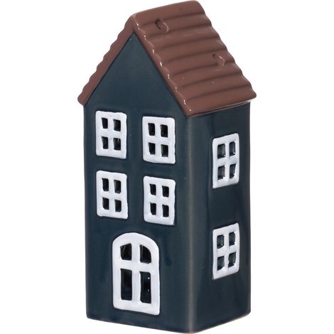 Keramik-Lampion im Hausdesign COPENHAGEN mit LED-Beleuchtung, 6,5 × 8 × 17 cm (1/5)